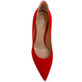 Load image into Gallery viewer, Gianvito Rossi Tabasco Red Suede Ellipsis 85 Pumps
