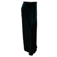 Load image into Gallery viewer, Haider Ackermann Deep Green / Super Shiny Black Kerria Velvet Midi Skirt
