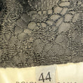Load image into Gallery viewer, Dolce & Gabbana Black Sequined Mesh Tulle Lace Trimmed Cropped Wool Crepe Jacket with Silver Buttons
