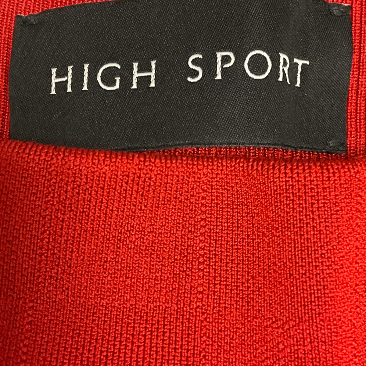 High Sport Brick Red Viscose Stretch Knit Pants