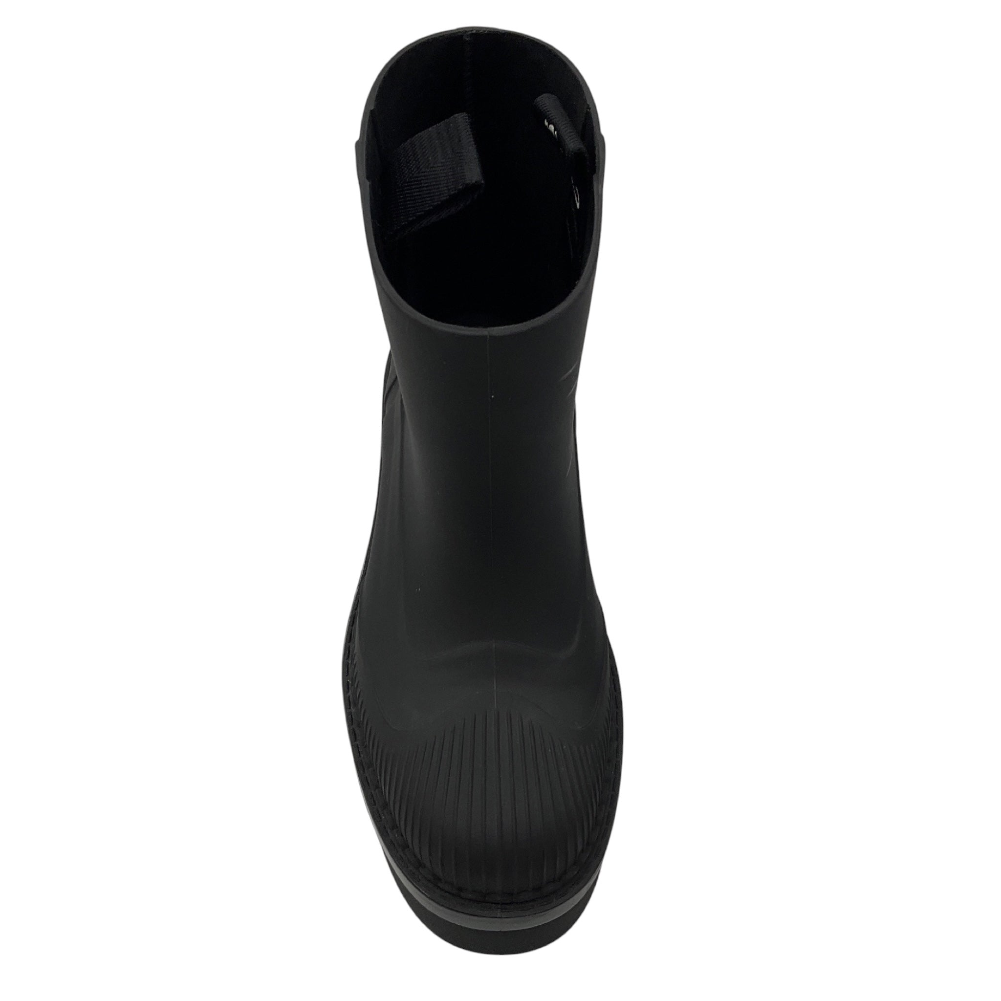 Chloe Black Rubber Rain Ankle Boots