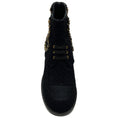 Load image into Gallery viewer, Chanel Black Tweed Chelsea Boots with Gold Chain Detail
