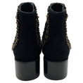 Load image into Gallery viewer, Chanel Black Tweed Chelsea Boots with Gold Chain Detail
