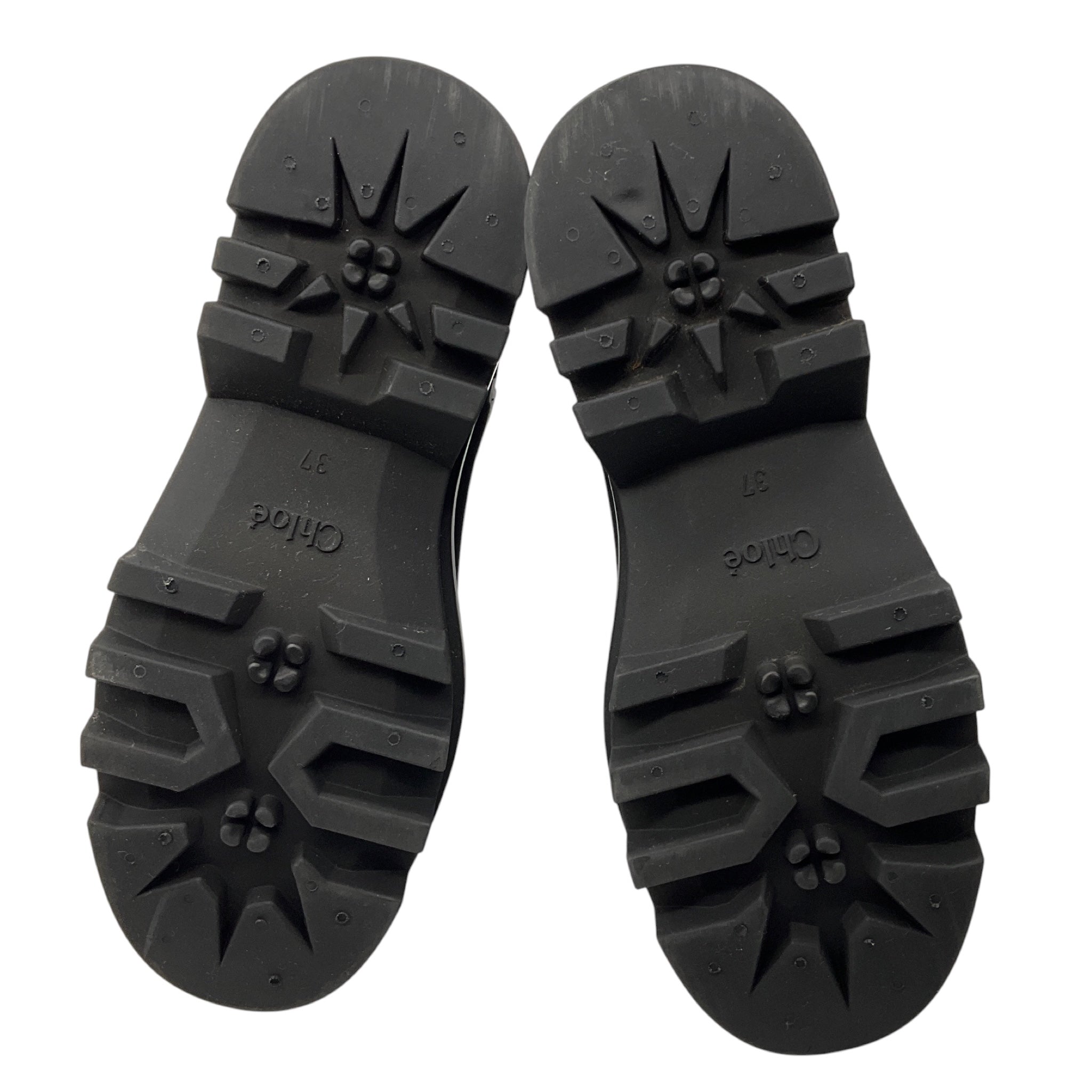 Chloe Black Rubber Rain Ankle Boots