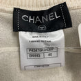 Load image into Gallery viewer, Chanel Ecru Zip Up Cashmere Knit Cardigan with Lion Head and CC Logo Embroidery
