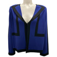 Load image into Gallery viewer, St. John Indigo / Black Wool and Viscose Knit Jacket
