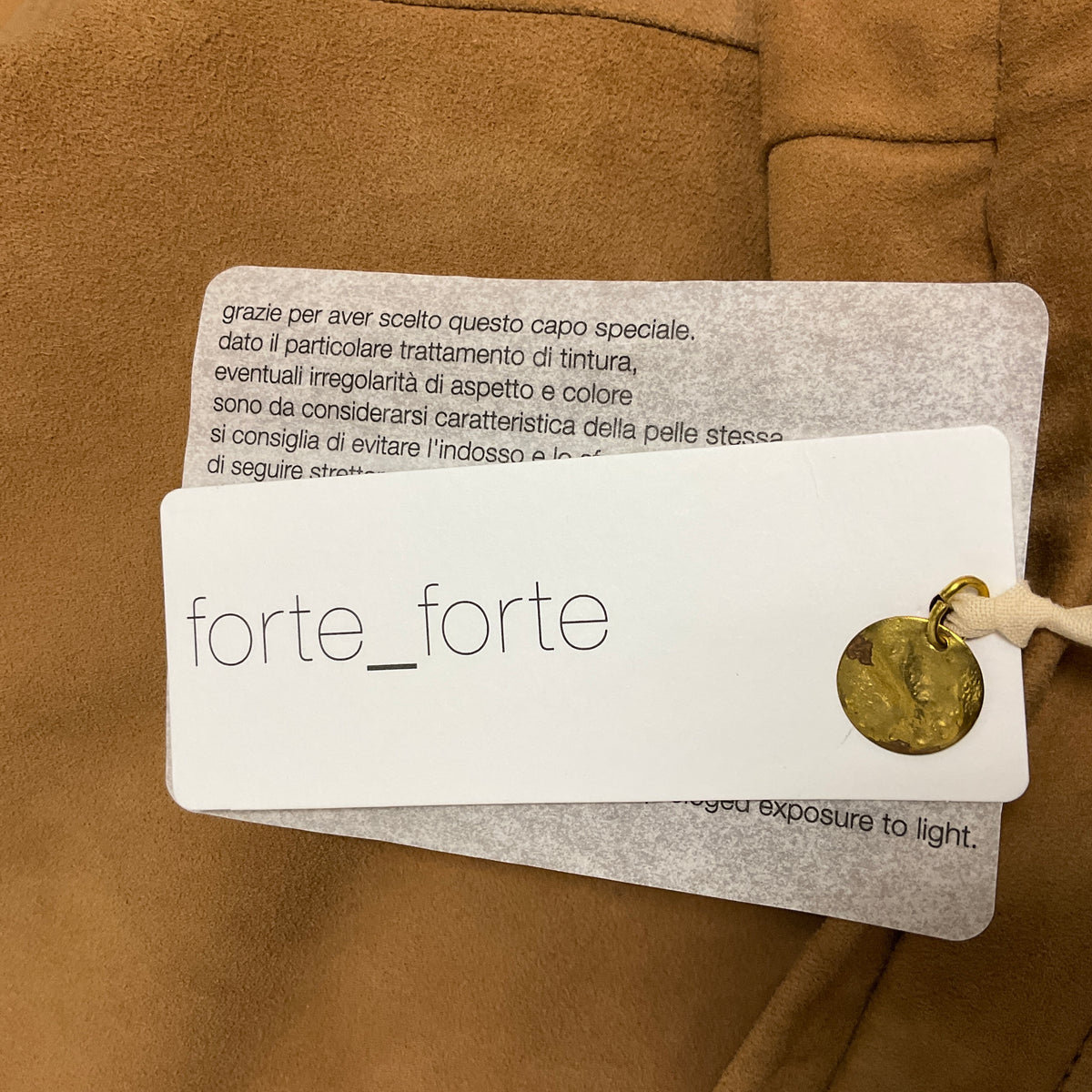 forte_forte Tan Noce La Pelle High Waist Suede Pants