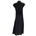 Load image into Gallery viewer, Gauchere Black Sheer Raw Edge Long Crepe Dress
