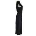 Load image into Gallery viewer, Gauchere Black Sheer Raw Edge Long Crepe Dress
