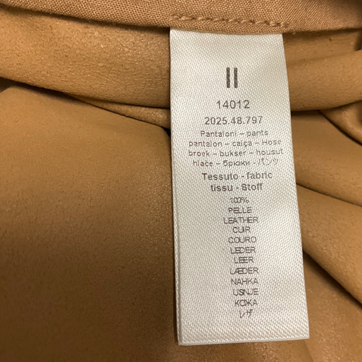 forte_forte Tan Noce La Pelle High Waist Suede Pants