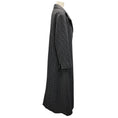 Load image into Gallery viewer, Giorgio Armani Black / Grey Geometric Patterned Full-Length Wool Coat
