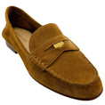Load image into Gallery viewer, Veronica Beard Hazelwood Brown Suede Penny Loafers

