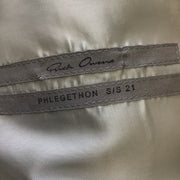 Rick Owens Oyster Grey One-Button Wool Crepe Blazer / Jacket
