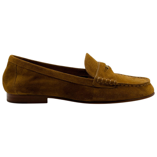 Veronica Beard Hazelwood Brown Suede Penny Loafers