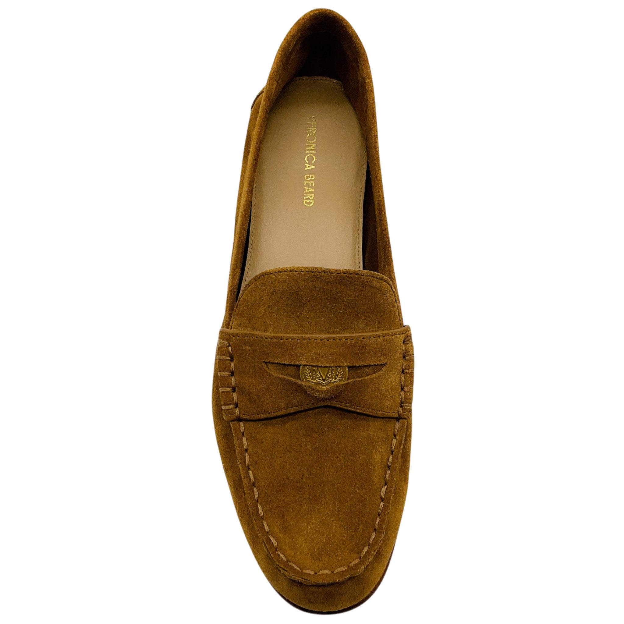 Veronica Beard Hazelwood Brown Suede Penny Loafers