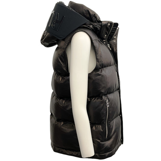 Rudsak Black Leather Ren X Down Puffer Vest