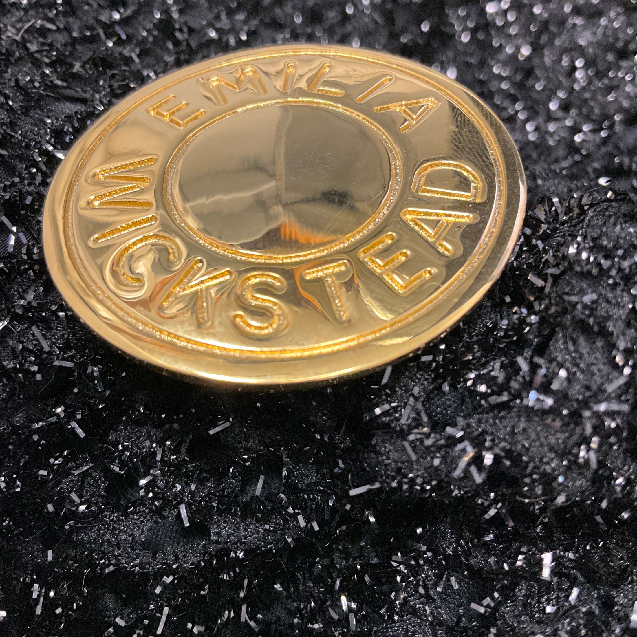 Emilia Wickstead Black Aden Metallic Open Knit Jumpsuit