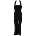 Load image into Gallery viewer, Emilia Wickstead Black Aden Metallic Open Knit Jumpsuit
