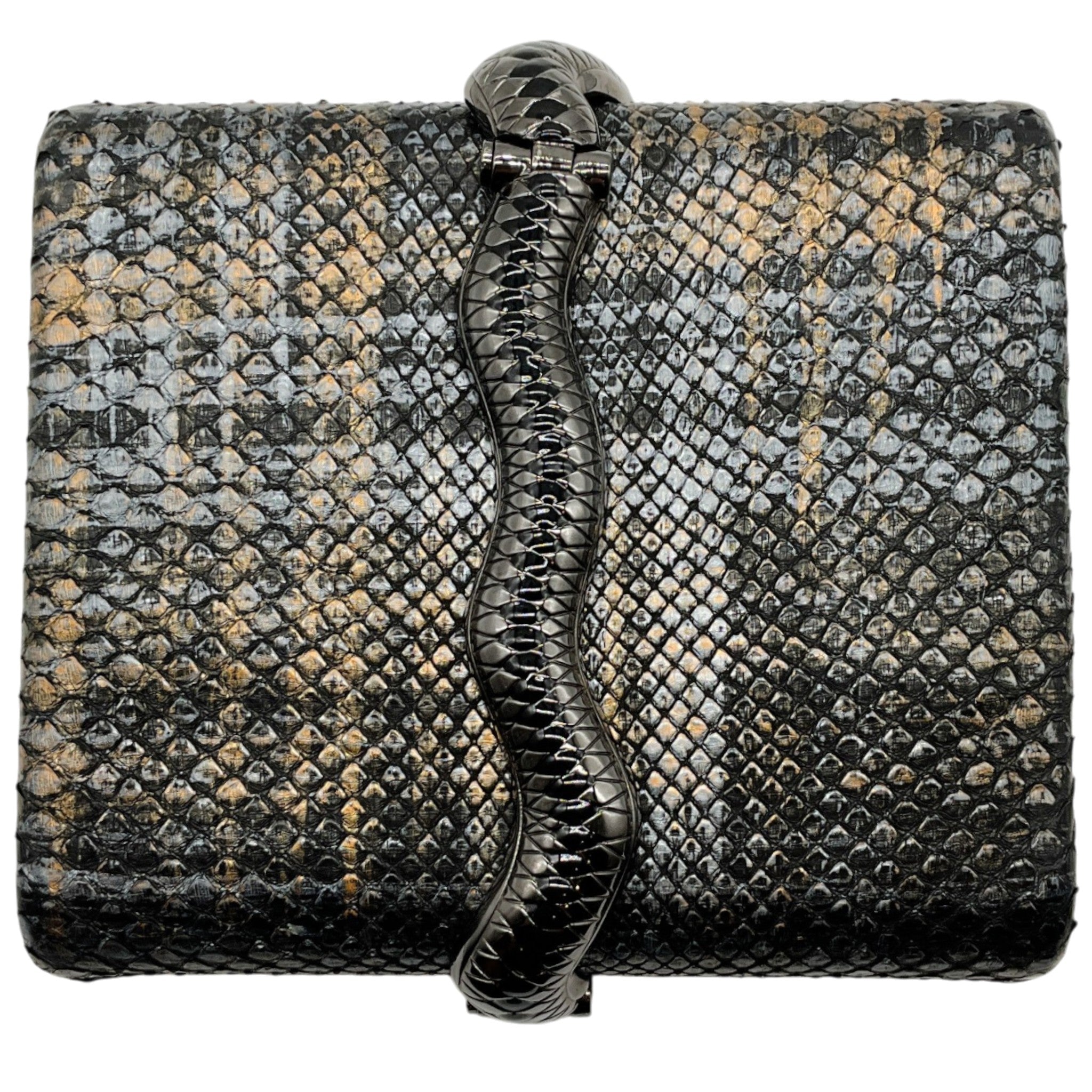 John Hardy Black Multi Snake Wrapped Clutch