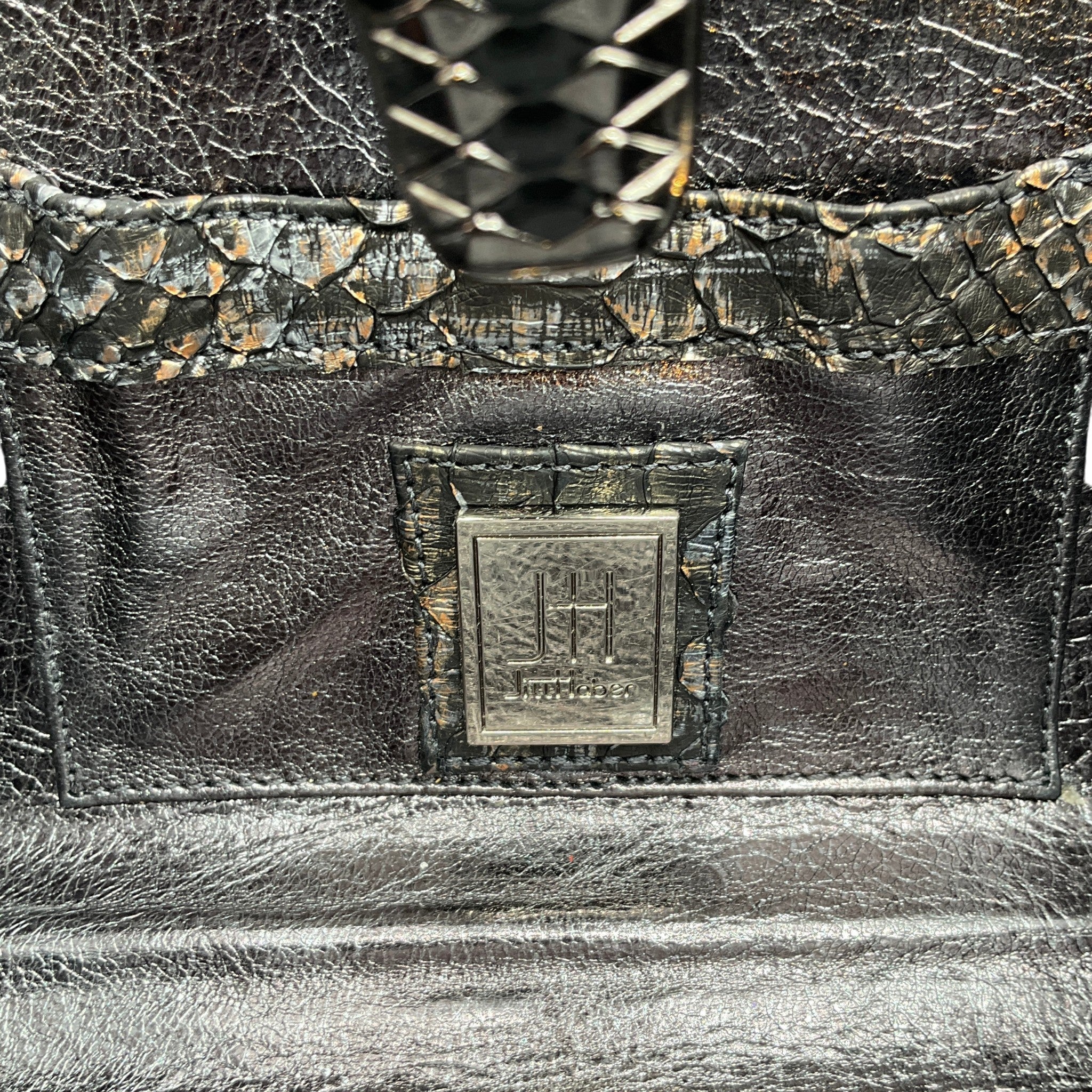 John Hardy Black Multi Snake Wrapped Clutch