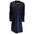 Load image into Gallery viewer, Vince Navy Blue Suede Leather Robe Coat
