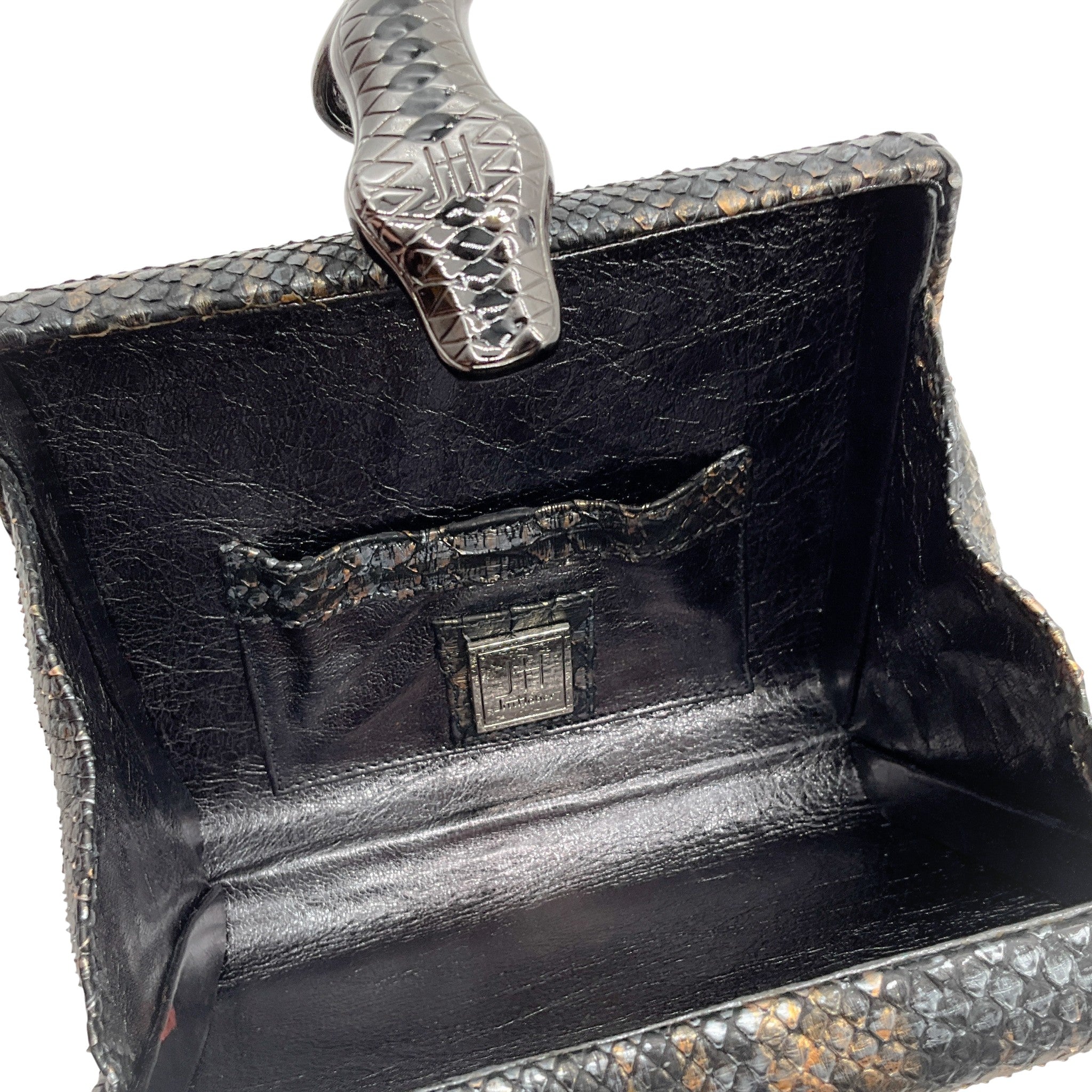 John Hardy Black Multi Snake Wrapped Clutch