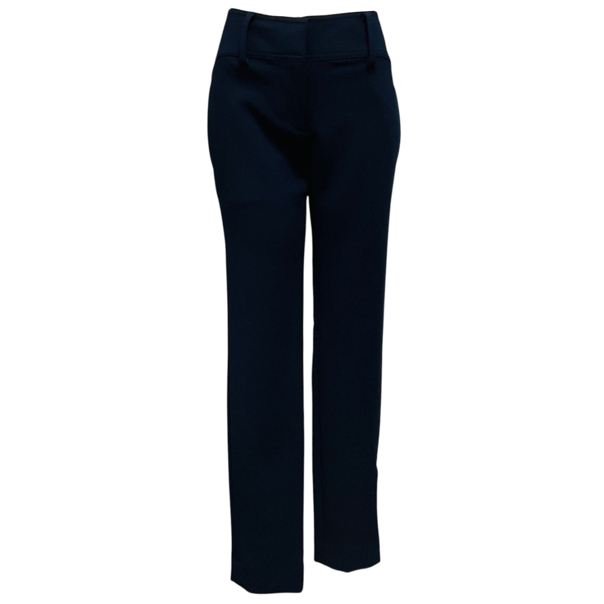 Off-White Navy Blue Wool Stretch Trousers