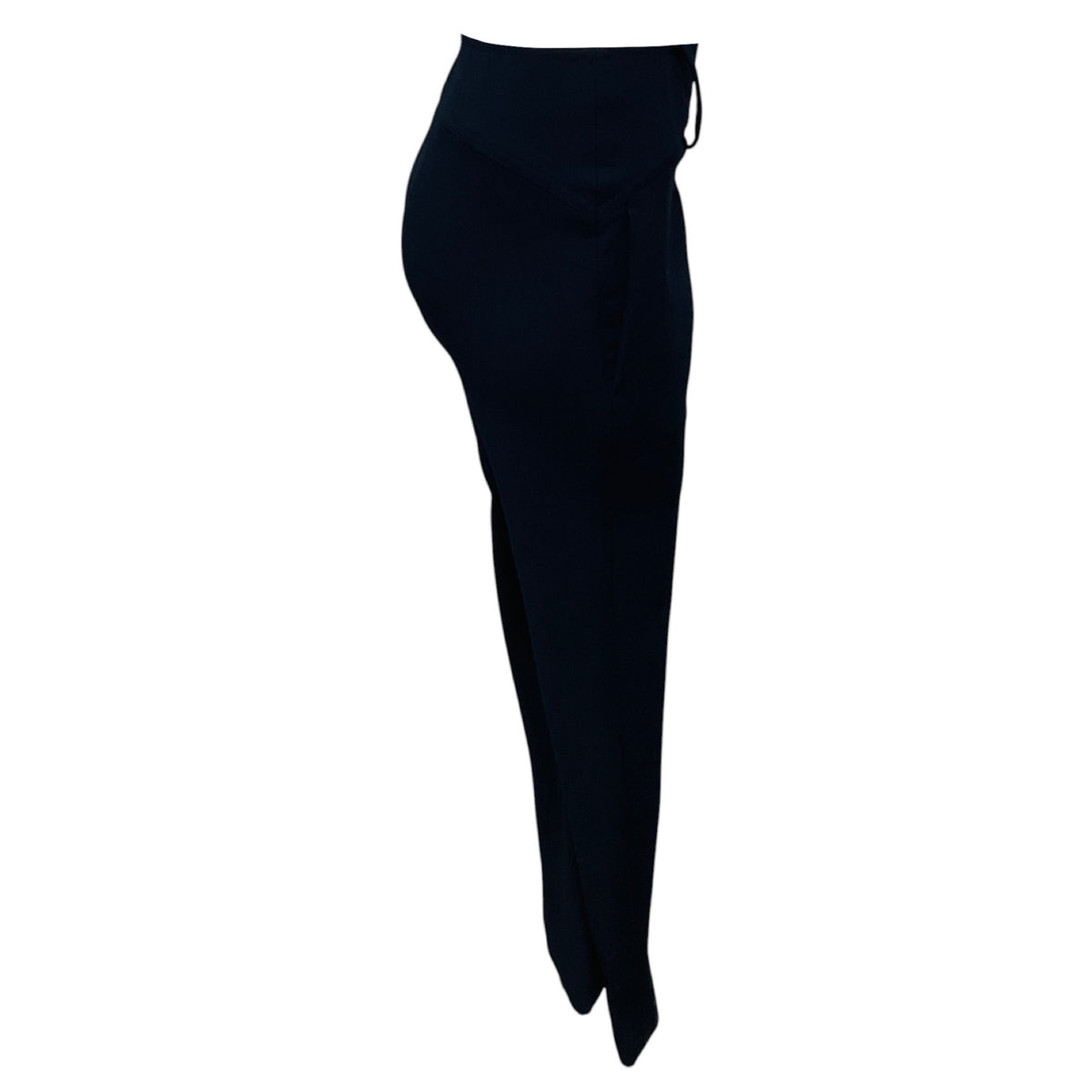 Off-White Navy Blue Wool Stretch Trousers
