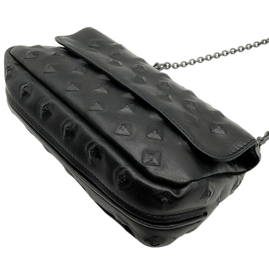 Bottega Veneta Small Black Leather Crossbody Bag with Studs