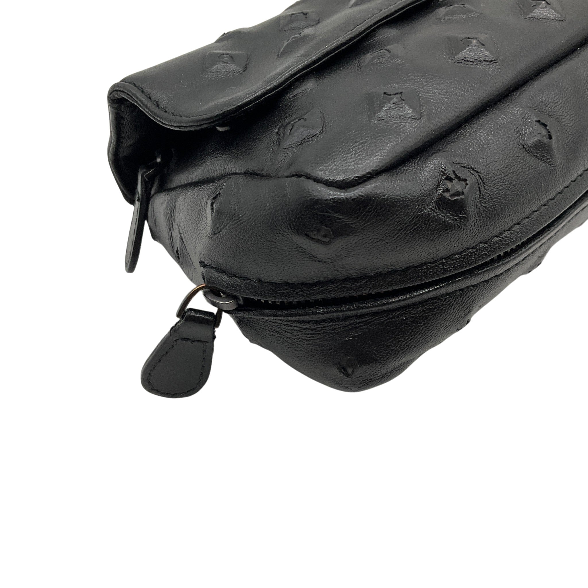 Bottega Veneta Small Black Leather Crossbody Bag with Studs