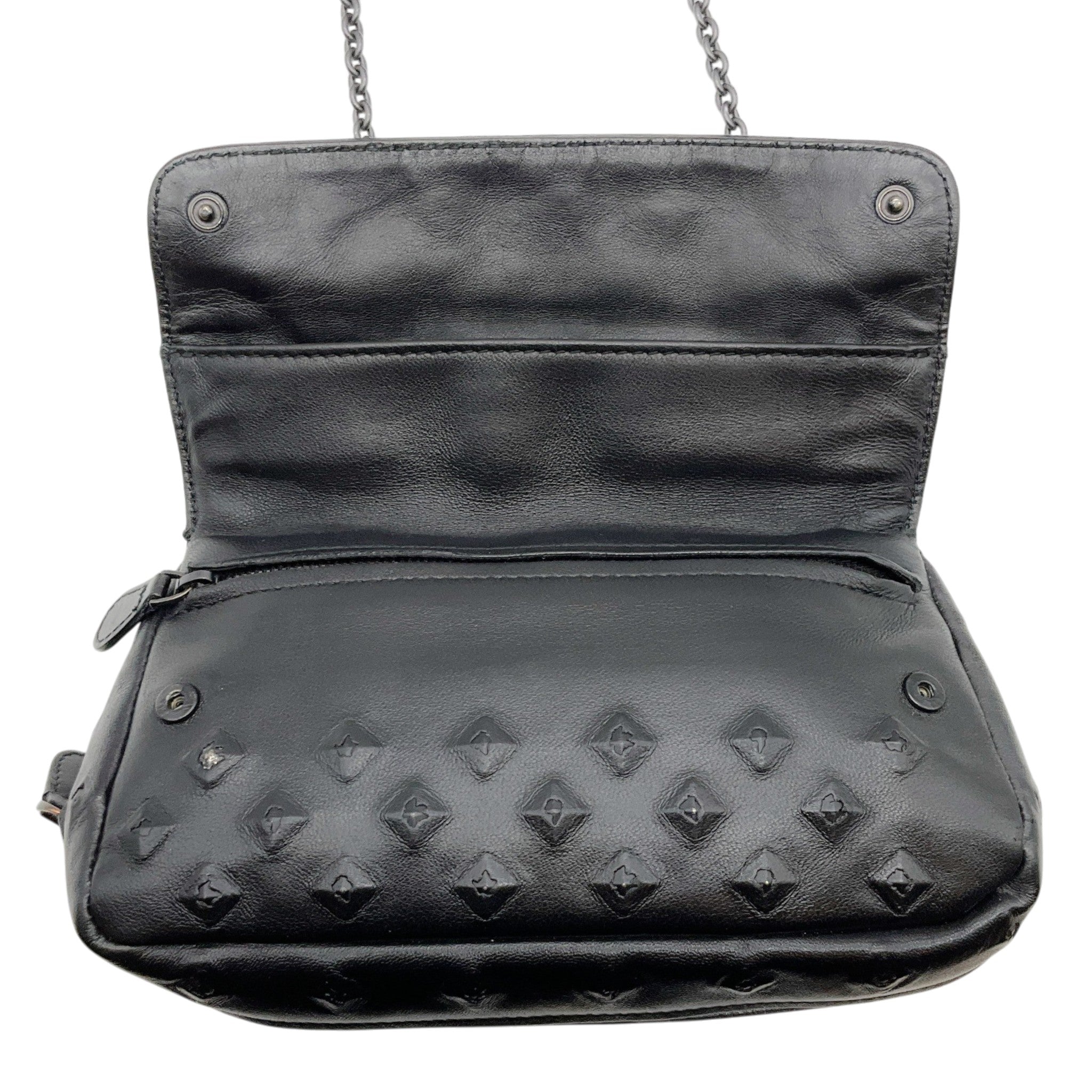 Bottega Veneta Small Black Leather Crossbody Bag with Studs