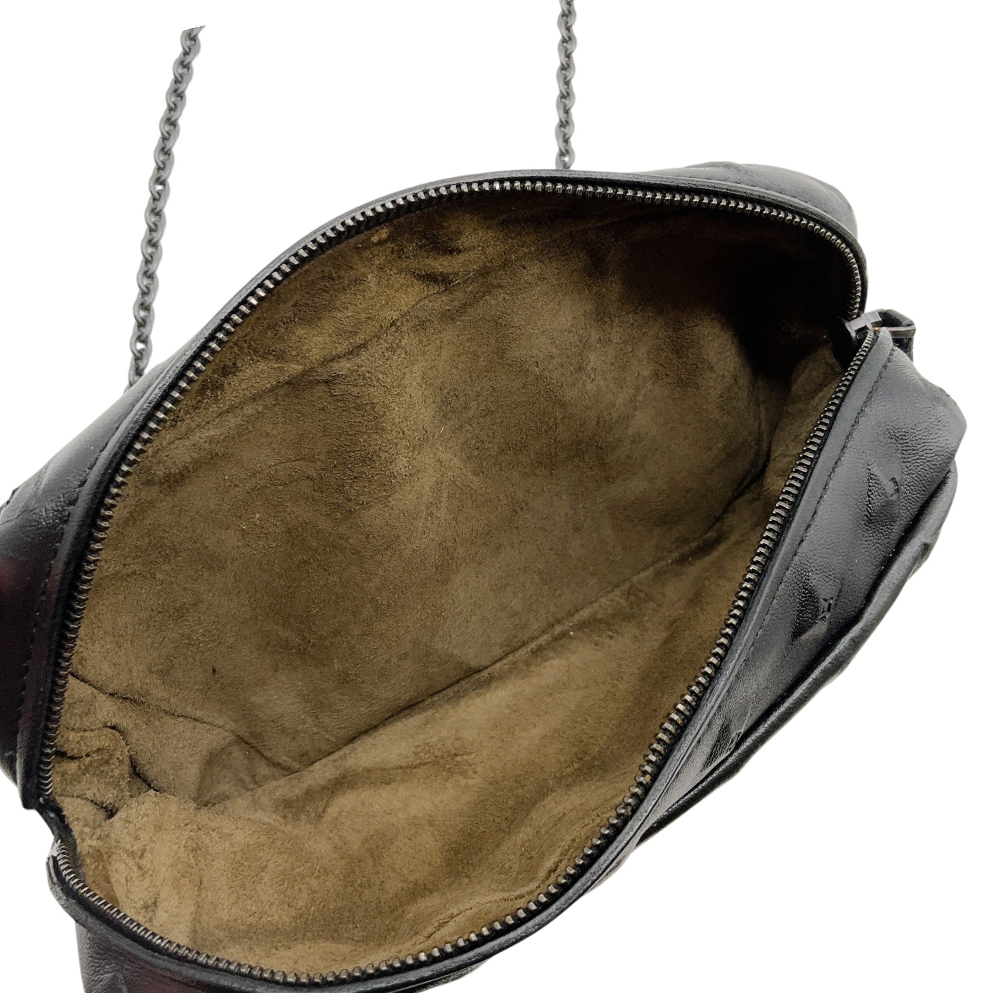 Bottega Veneta Small Black Leather Crossbody Bag with Studs
