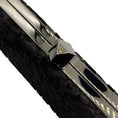 Load image into Gallery viewer, Jimmy Choo Black Devore Leopard Fabric Celeste Clutch with Cube Clasp
