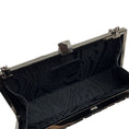 Load image into Gallery viewer, Jimmy Choo Black Devore Leopard Fabric Celeste Clutch with Cube Clasp
