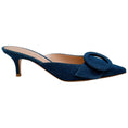 Load image into Gallery viewer, Gianvito Rossi Mid Blue Denim Portofino 55 Mules
