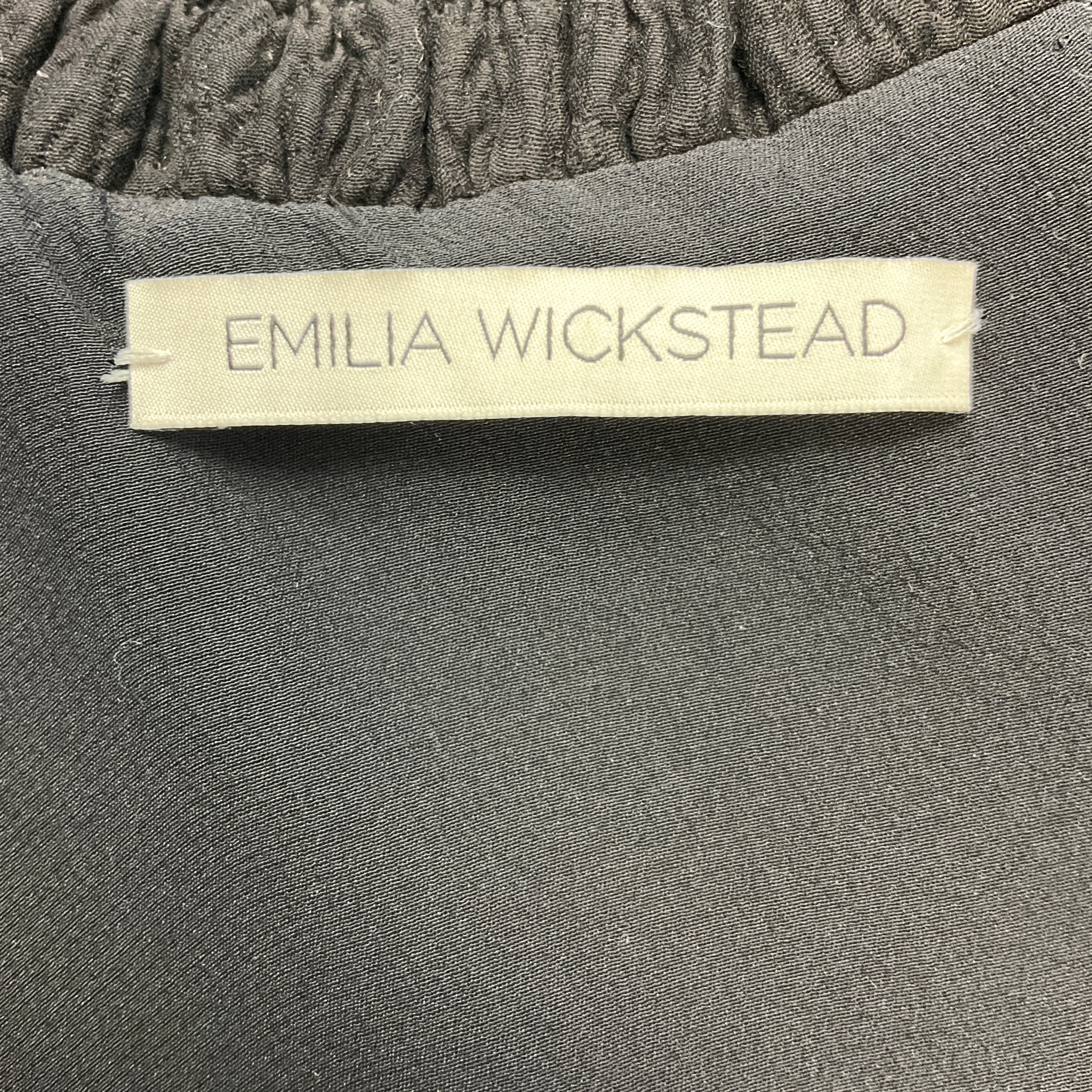 Emilia Wickstead Black Textured Pique Sleeveless Jumpsuit