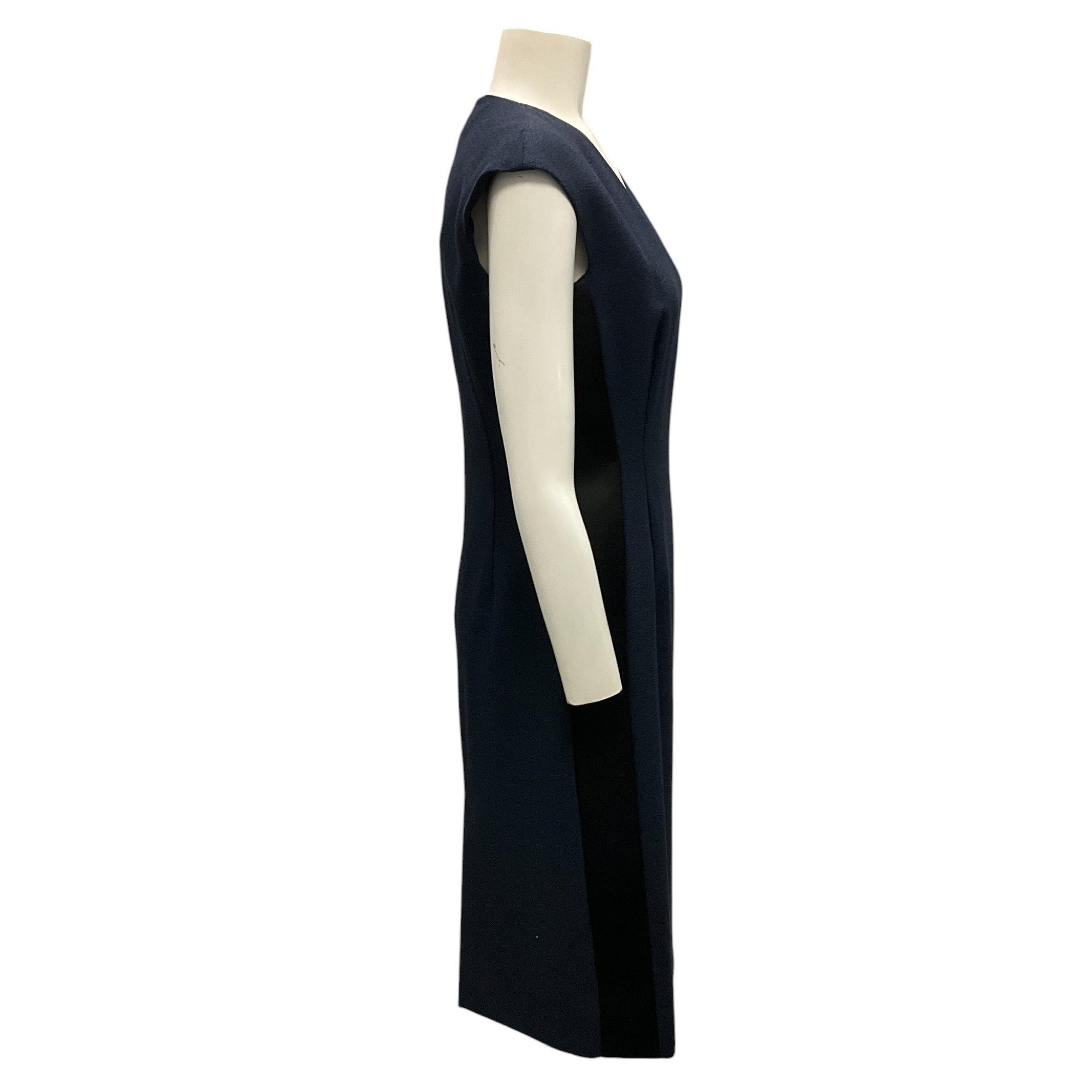 Les Copains Navy Blue / Black 2019 Wool Crepe Dress