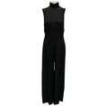 Load image into Gallery viewer, Emilia Wickstead Black Textured Pique Sleeveless Jumpsuit
