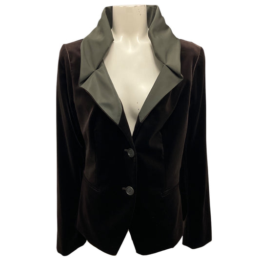 Etro Brown Silk Collar Velvet Blazer