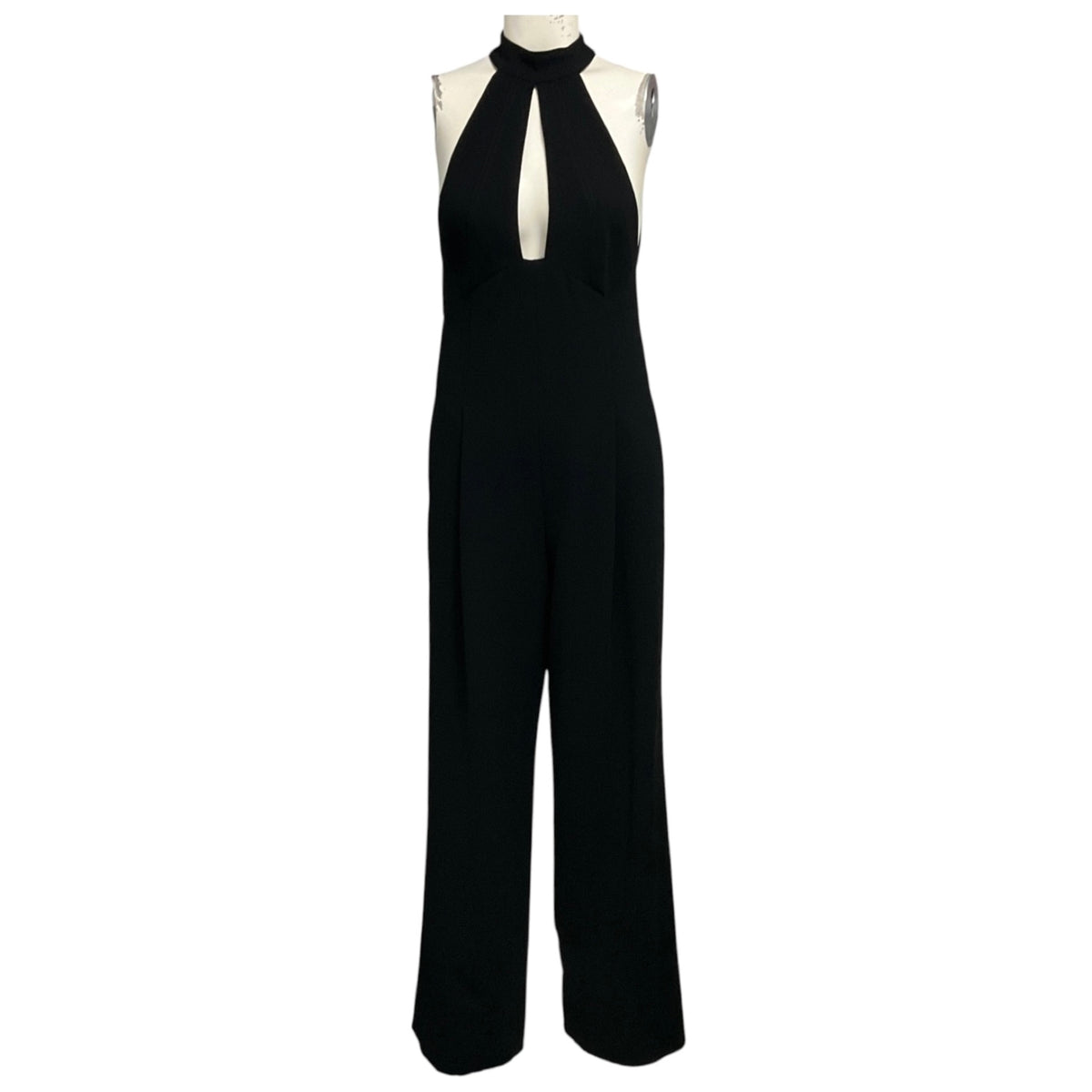 A.L.C. Black Lucie Cutout Detail Sleeveless Crepe Jumpsuit