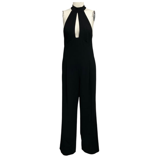 A.L.C. Black Lucie Cutout Detail Sleeveless Crepe Jumpsuit