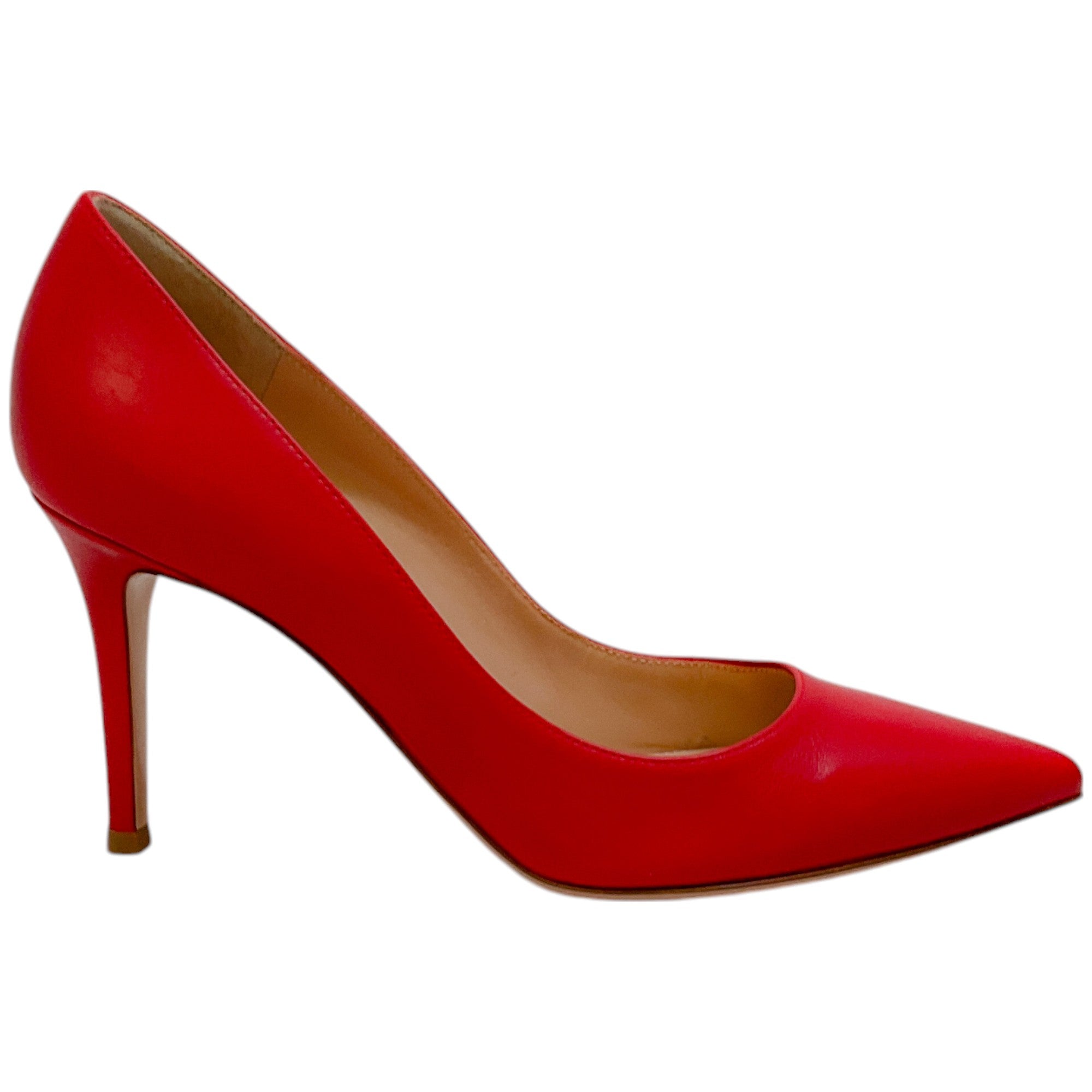 Gianvito Rossi Tabasco Red Leather Gianvito 85 Pumps