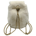 Load image into Gallery viewer, Roger Vivier Ivory Beaver Backpack with Crystal Embellishment
