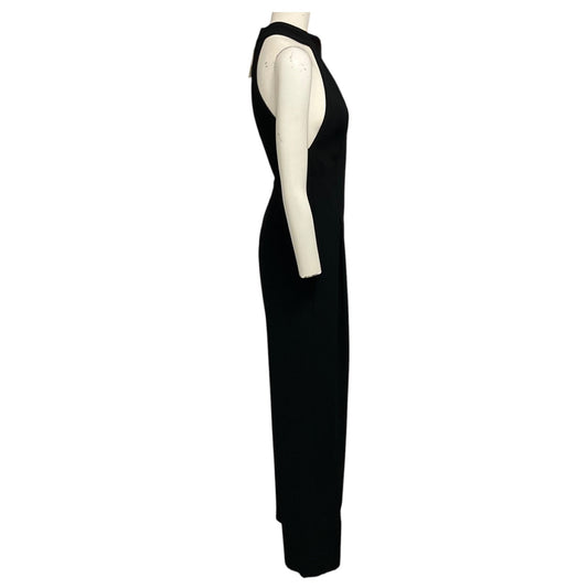 A.L.C. Black Lucie Cutout Detail Sleeveless Crepe Jumpsuit