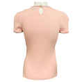 Load image into Gallery viewer, Chanel Light Pink 2017 Cruise Collection Paris-Cuba Short Sleeved Cotton Knit Top with Pointelle Detail
