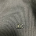 Load image into Gallery viewer, Chanel Navy Blue Ruffle Neck Cotton Top
