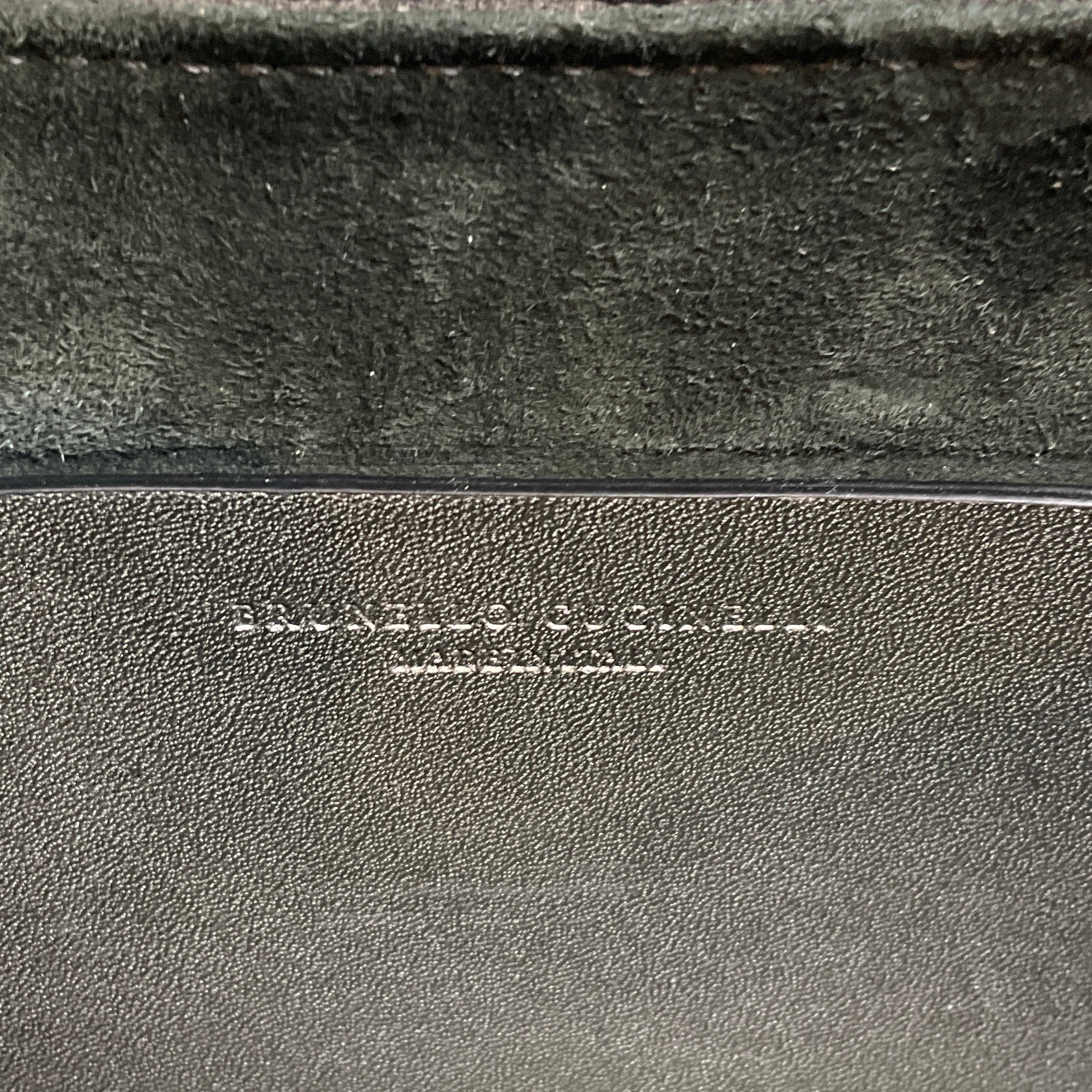 Brunello Cucinelli Champagne Grey Leather Crossbody Bag