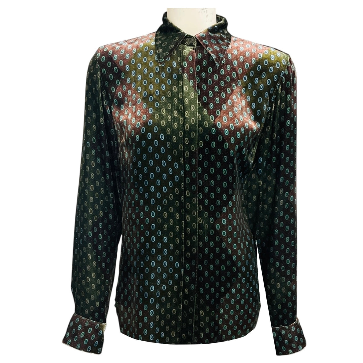 Dries Van Noten Multicolor Chowy Velvet Shirt