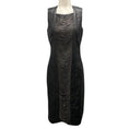 Load image into Gallery viewer, Willow Black Chain Embellished Raffia Dress
