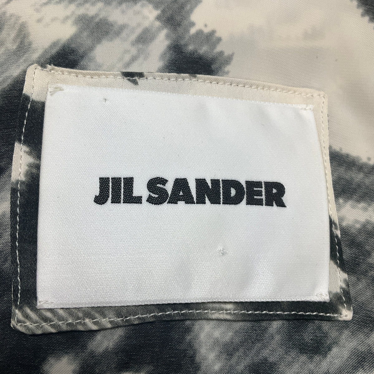 Jil Sander Ivory / Grey Butterfly Print Shirt in Open White